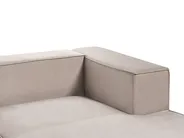 Ecksofa 3-Sitzer VERNON Samtstoff Beige linksseitig_887791
