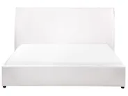Bett mit Lattenrost Samtstoff LAVAUR 160 x 200 cm Cremeweiß_985287