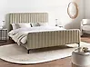 Bett mit Lattenrost Bouclé LUNAN 160 x 200 cm Beige