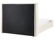 Vodeni krevet s klupom NOYERS Samet Krem bijela 140 x 200 cm_1036745