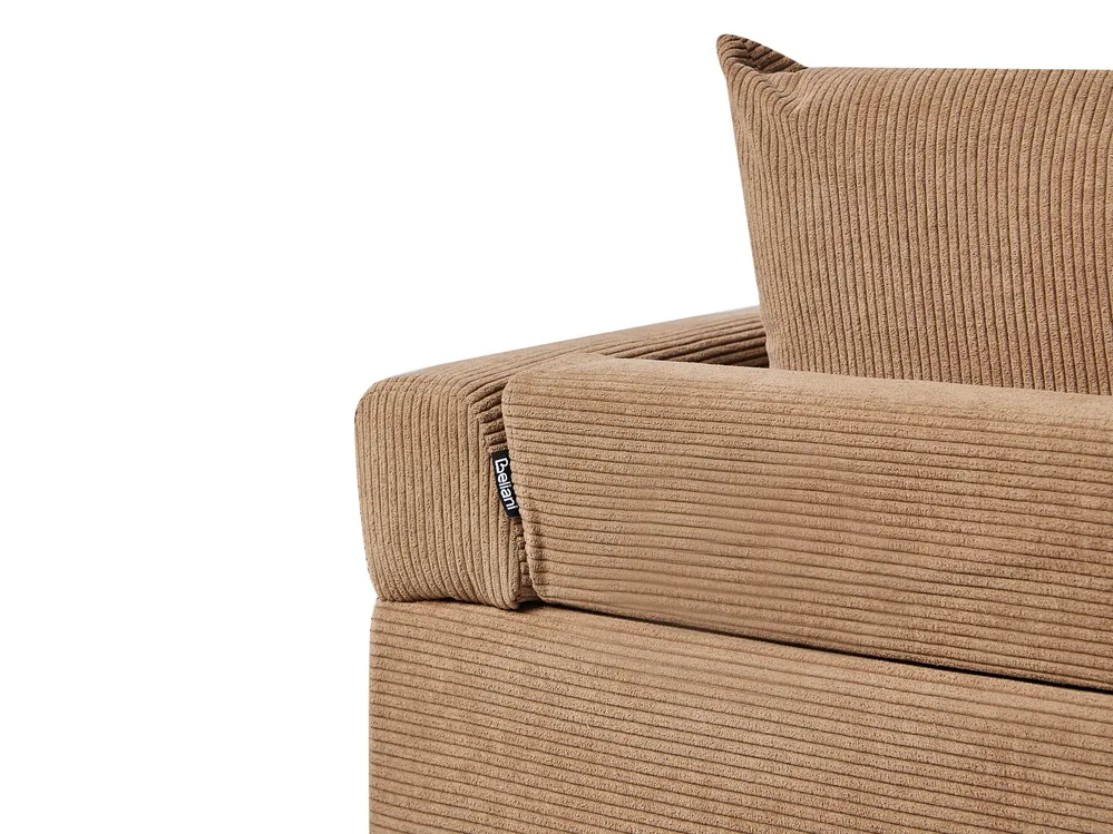 Ecksofa 4-Sitzer LUNNER Cord Braun linksseitig_945657