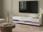 TV-Möbel mit LED-Beleuchtung EDMONTON Weiß_1030555