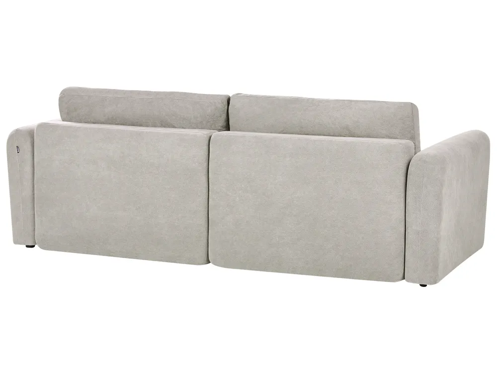 Schlafsofa 3-Sitzer VAXHOLM mit Stauraum Stoff Grau_1026875