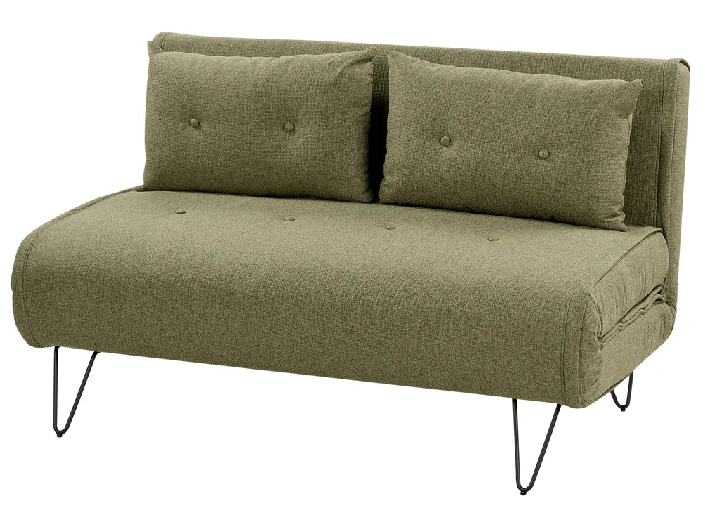 Schlafsofa 2-Sitzer VESTFOLD Stoff Olivgrün_930231