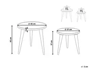 Set of 2 Side Tables RANJA Mango Wood Brown_857326