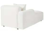 Modul Ecksofa 3-Sitzer HEDE mit Ottomane Bouclé Weiß rechtsseitig_1091965