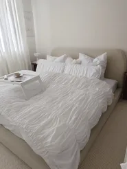 Bed Fabric ROISEL 180 x 200 cm (EU Super King) Light Beige_969627