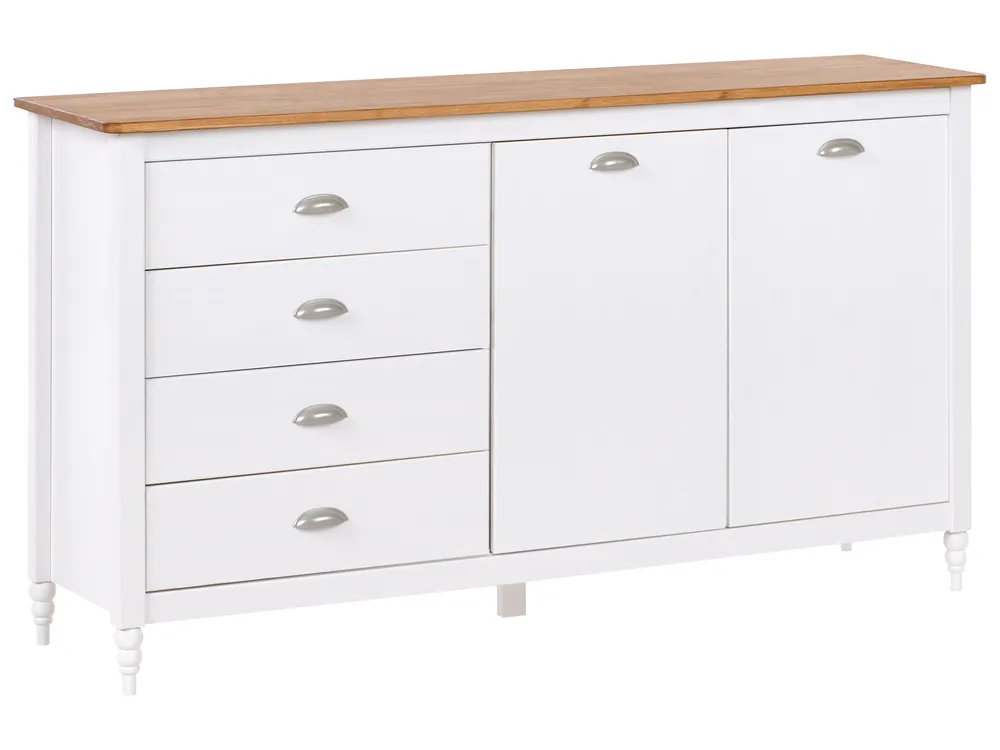 Sideboard mit 2 Türen SHILLINGTON Kiefernholz Weiß