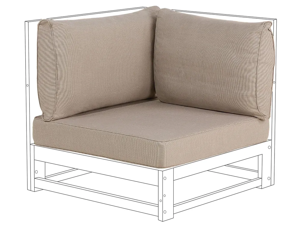 Outdoor Kissenbezug Set TIMOR Taupe