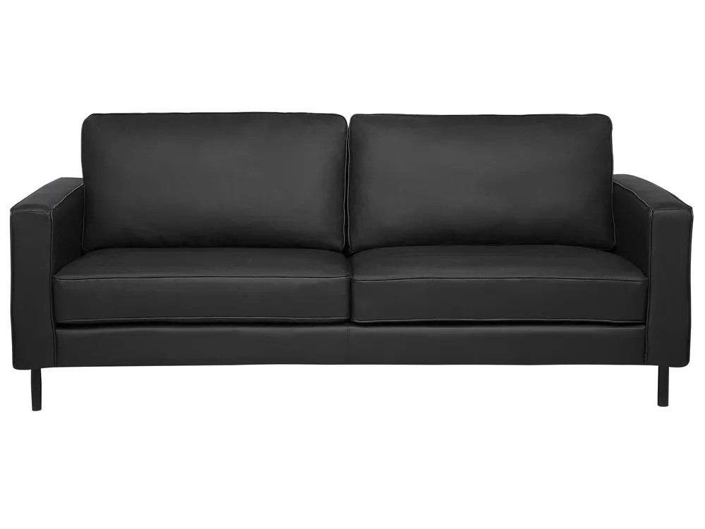 Sofa Set 4-Sitzer SAVALEN Echtleder Schwarz_725548