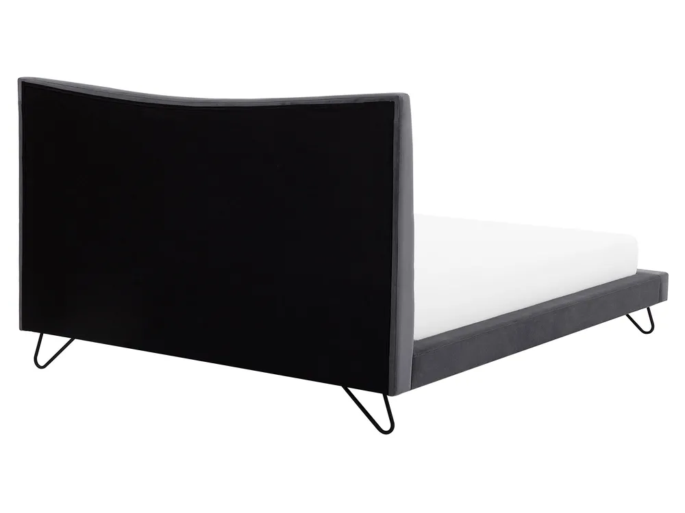 Krevet Samet LANNION 160 x 200 cm Tamnosivi_759702
