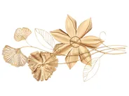 Wall Decor Flower EUROPIUM Metal 46 cm Gold_933885
