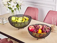 Set of 2 Bowls KRUKUT Metal Black_1185761