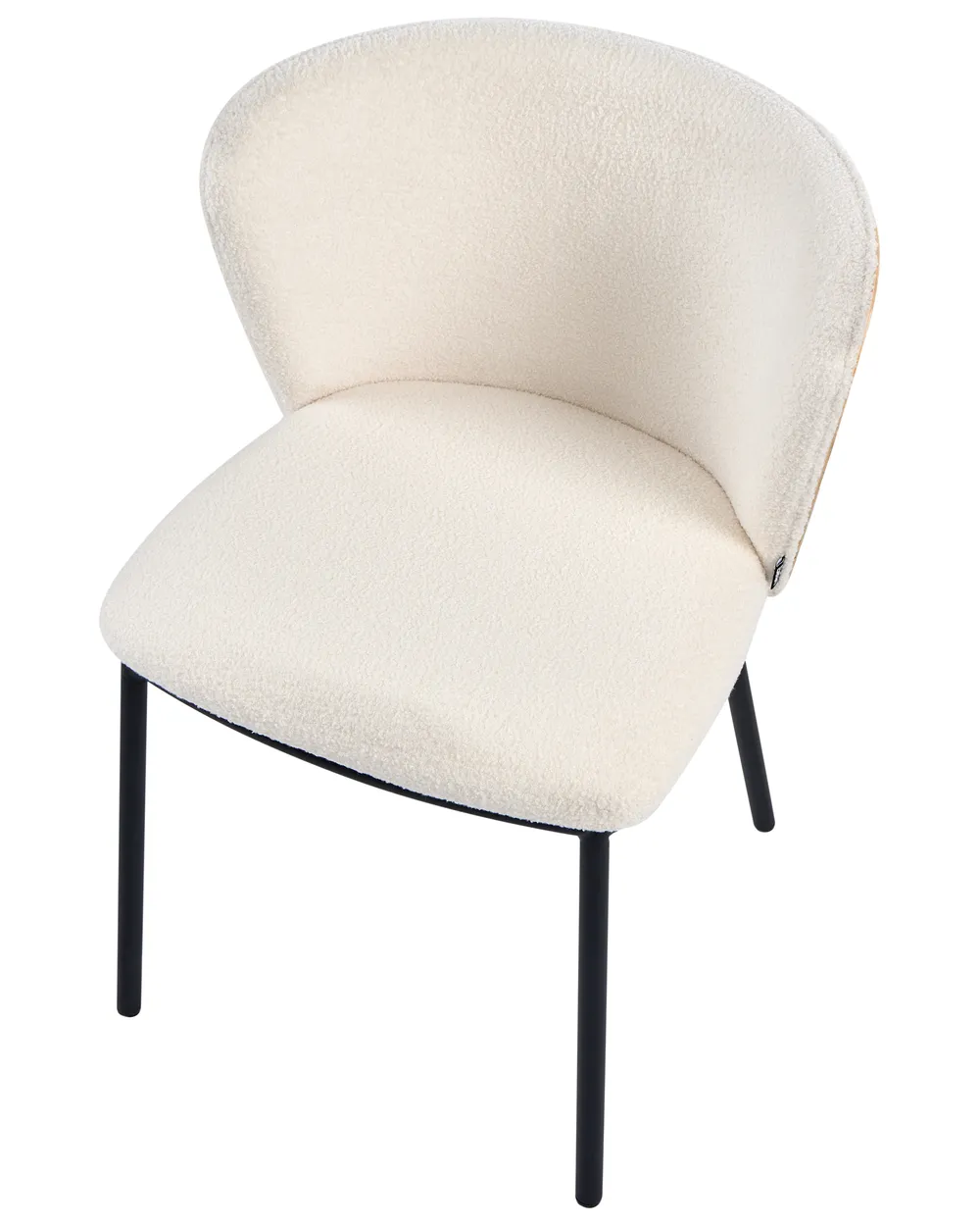 Esszimmerstuhl 2er Set HOSKIN Bouclé Cremeweiß_1058360