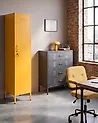 Büroschrank FROME Metall Gelb