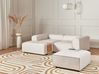 Modul Ecksofa 2-Sitzer ARDAL mit Ottomane Bouclé Cremeweiß rechtsseitig