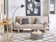 Schlafsofa 2-Sitzer YORK Stoff Beige_764736