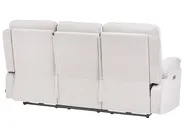 Electric Recliner Sofa 3 Seater BERGEN with USB Port Velvet Light Beige_1064805
