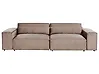 Modulsofa 2-Sitzer HELLNAR Stoff Hellbraun