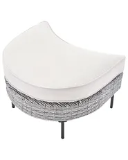 Gartensessel mit Ottomane ARCILLE Polyrattan Grau_1082787