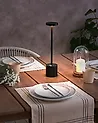 Kabellose LED Tischlampe LIZANDRO mit Dimmer Metall Schwarz