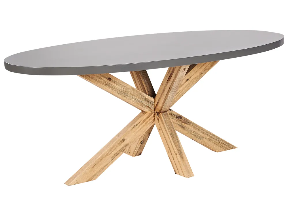 Gartenmöbel Set 6-Sitzer ORISTANO inkl. Kissen Beton Beige_945909
