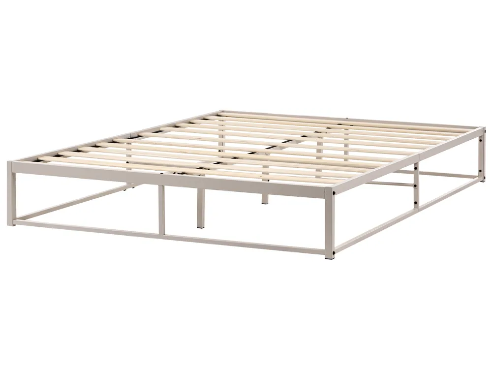 Krevet bez uzglavlja Metal VIRY 160 x 200 cm Svijetlo bež_1073045
