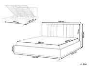 Bett mit Stauraum TARASCON Stoff Taupe 140 x 200 cm_1021205