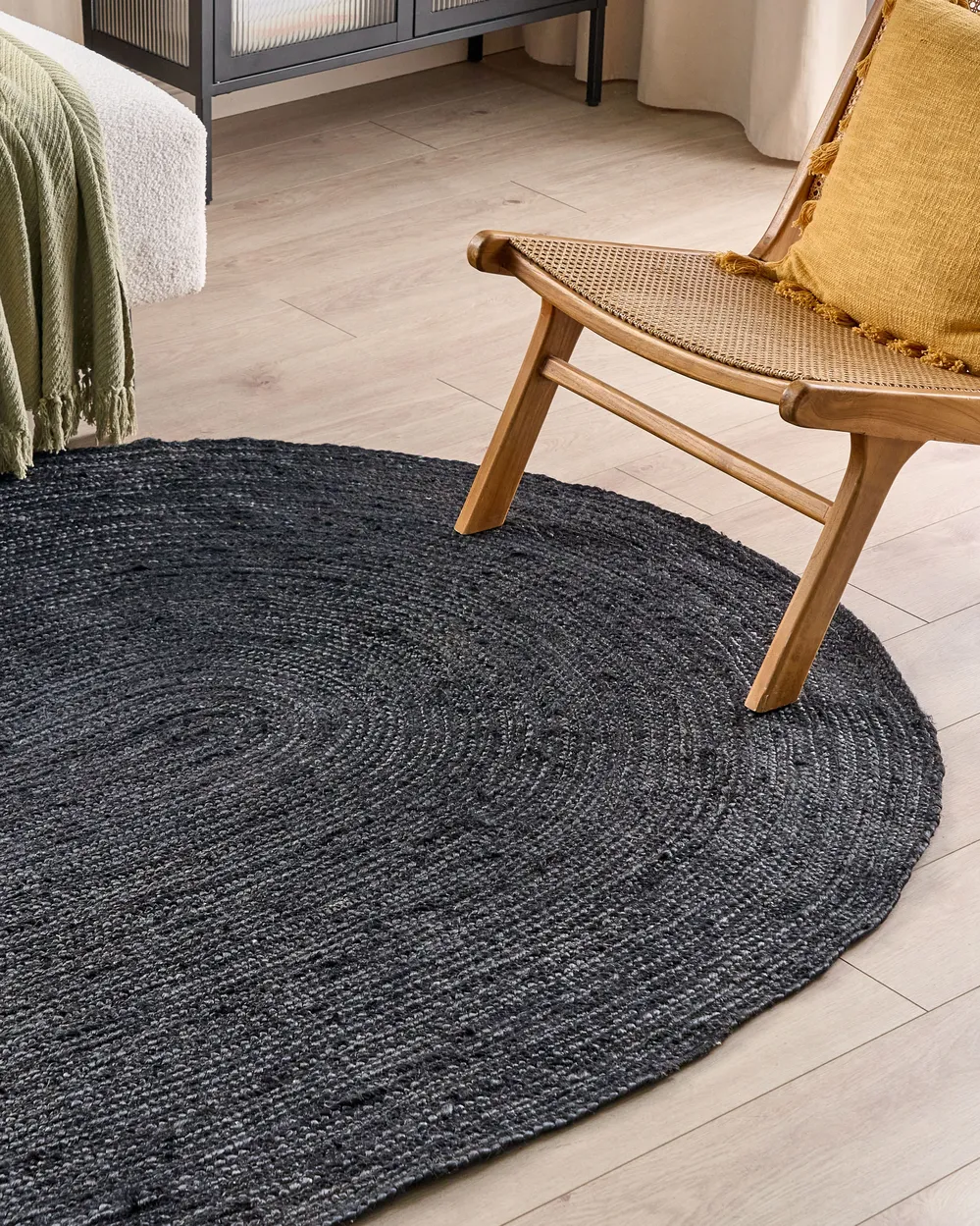 Teppich DEMIRCI Schwarz 160 x 230 cm Jute