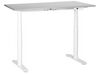 Schreibtisch elektrisch höhenverstellbar DESTINAS 120 cm 72 cm Grau / Weiß