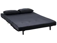Sofa Bed 2 Seater VESTFOLD Velvet Black_851087