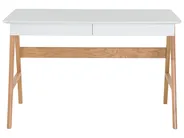 Home Office Desk SHESLAY 120 cm 70 cm with Drawers White_611925