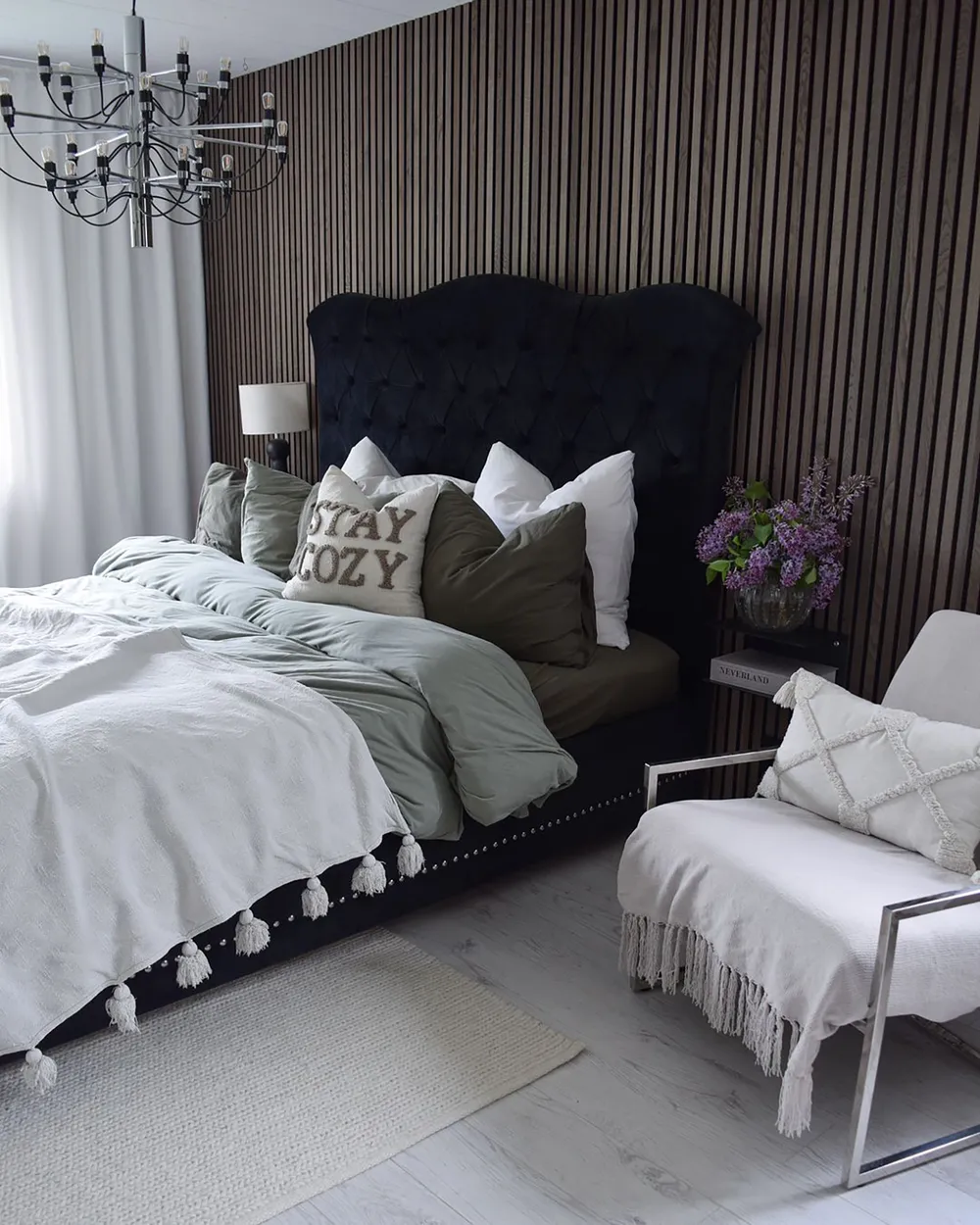 Bed Velvet AYETTE 160 x 200 cm (EU King Size) Black_923095