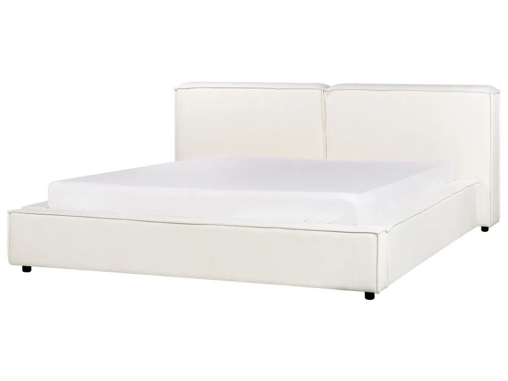 Wasserbett Stoff LINARDS 180 x 200 cm Cremeweiß