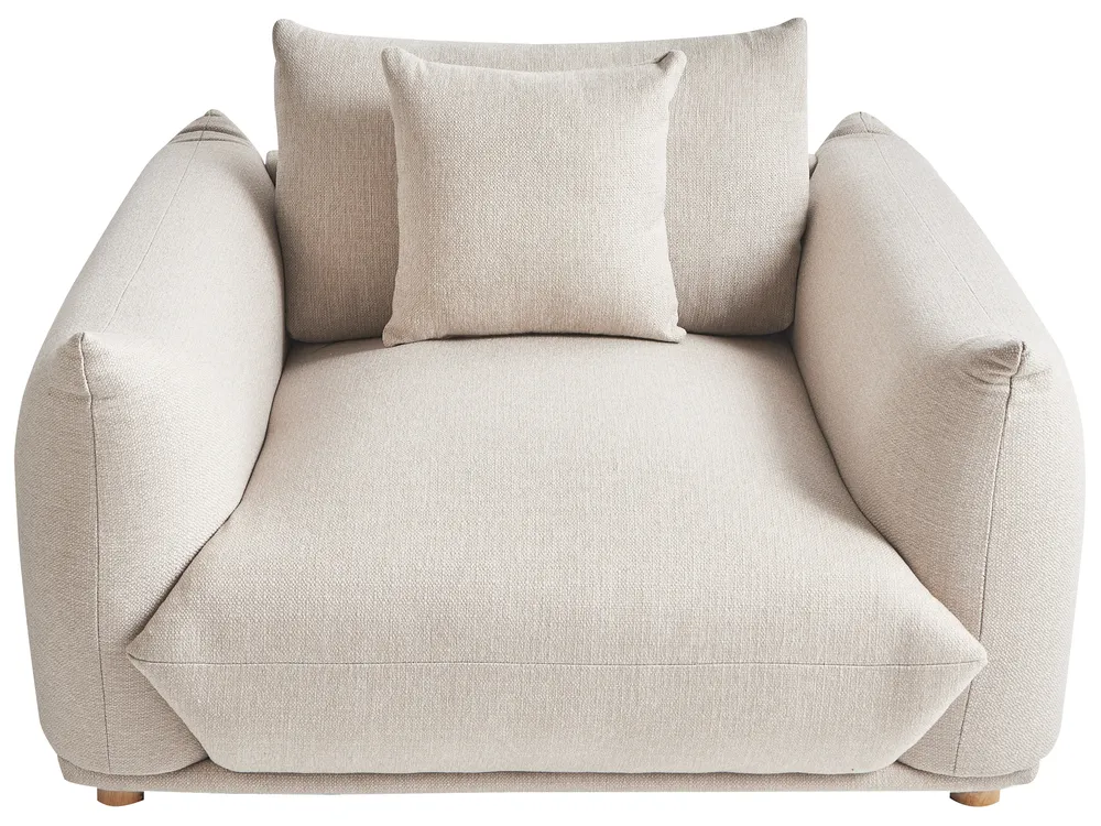 Sofa Set 5-Sitzer LUVOS Stoff Hellbeige_972201