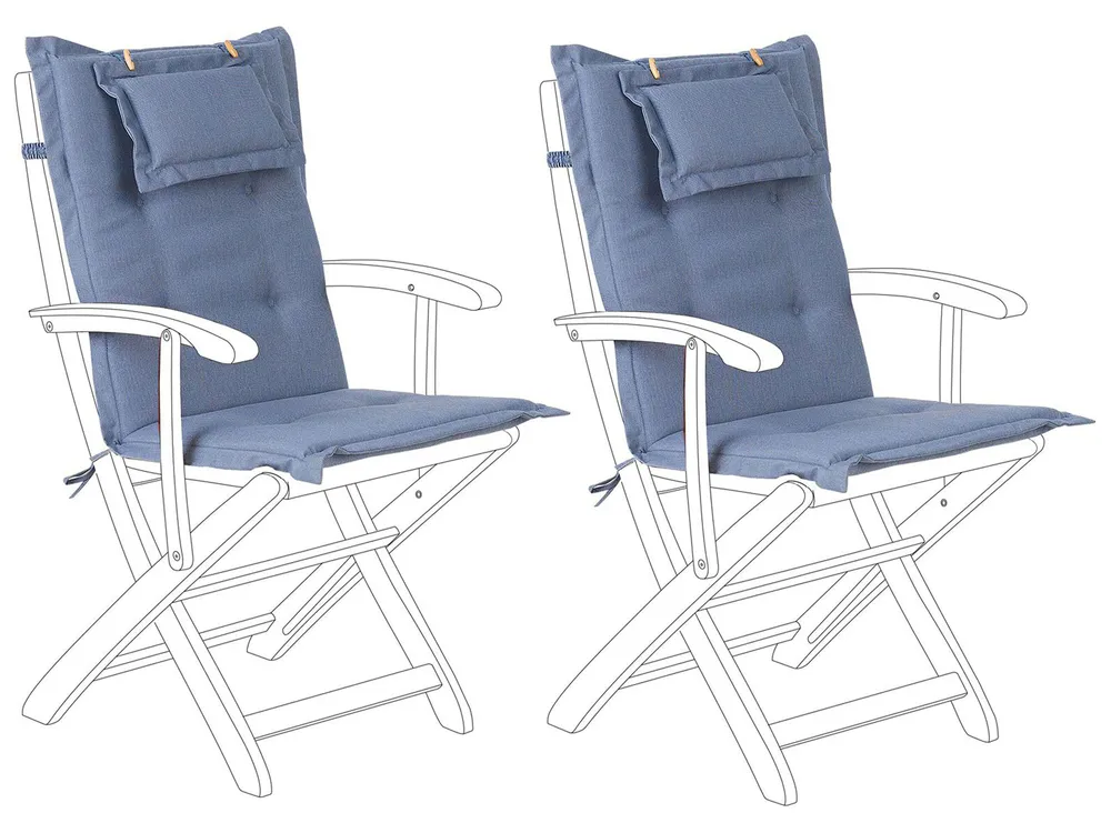 Sitzauflagen 2er Set MAUI 40 x 54 cm Blau