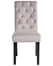 Set of 2 Dining Chairs VELVA Velvet Grey_781896