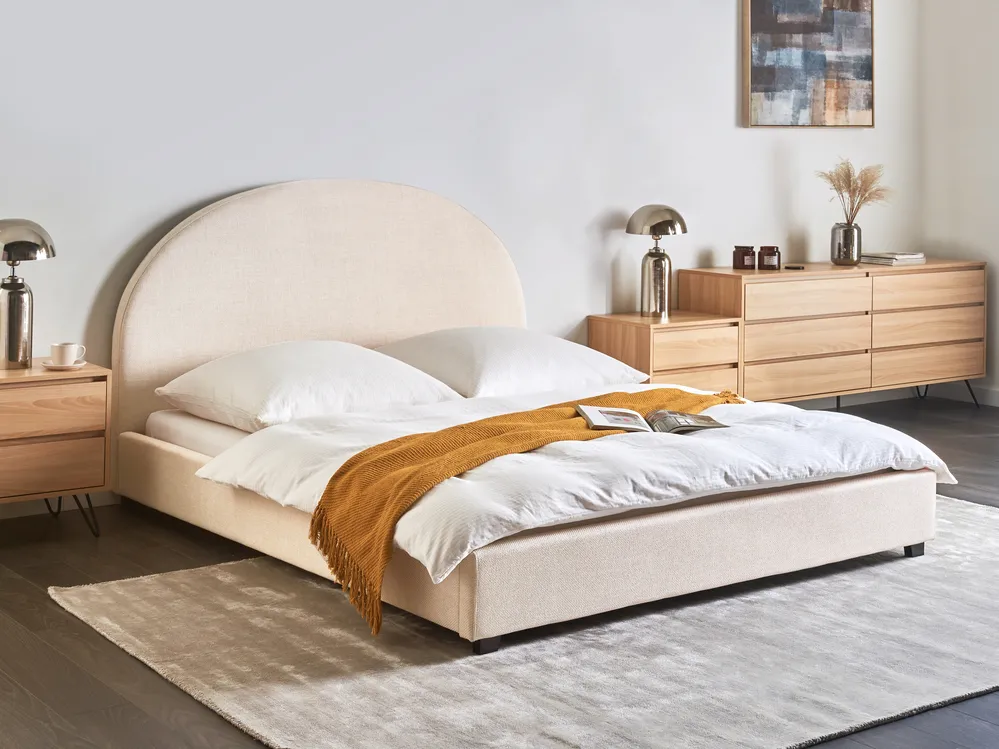 Wasserbett Stoff VAUCLUSE 160 x 200 cm Hellbeige