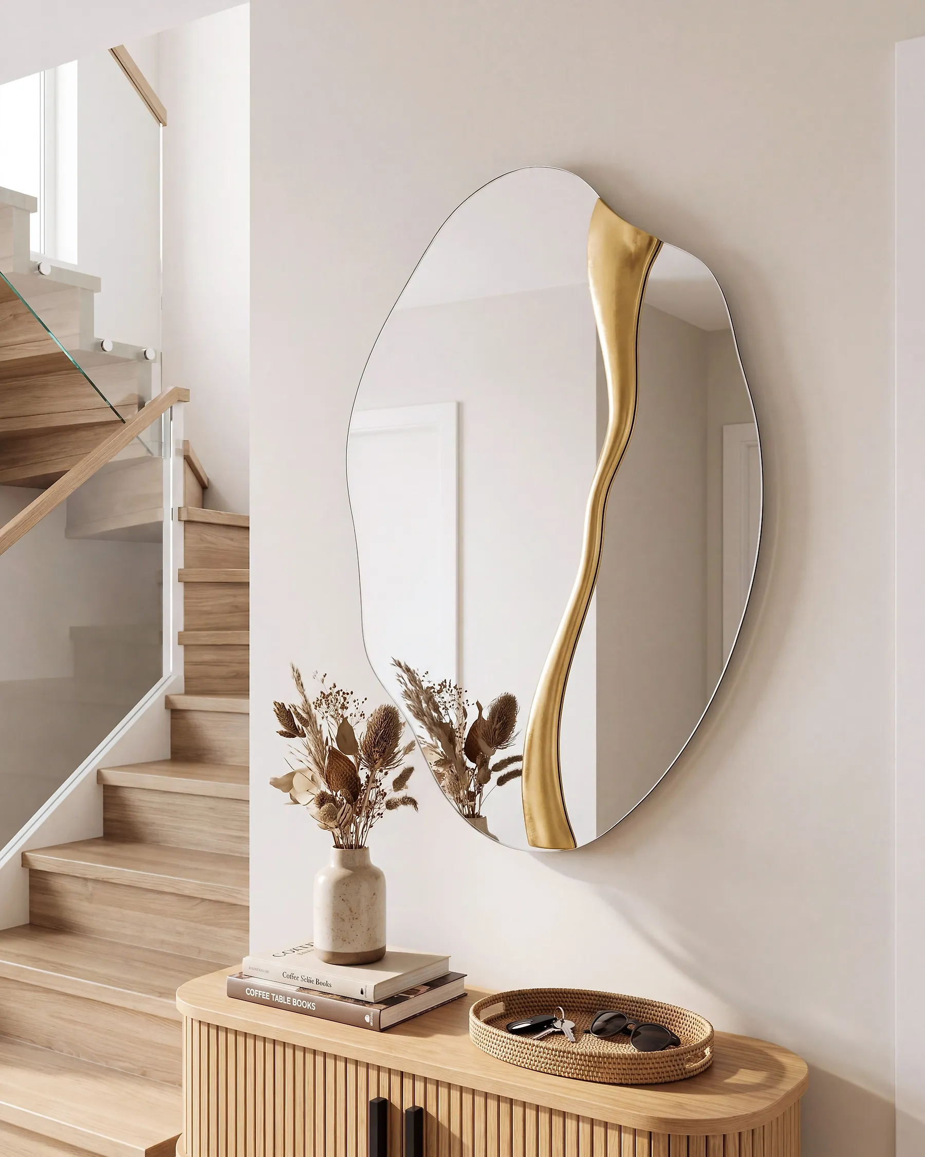 Wandspiegel POIVRES 90 cm 60 cm Goud_1194235
