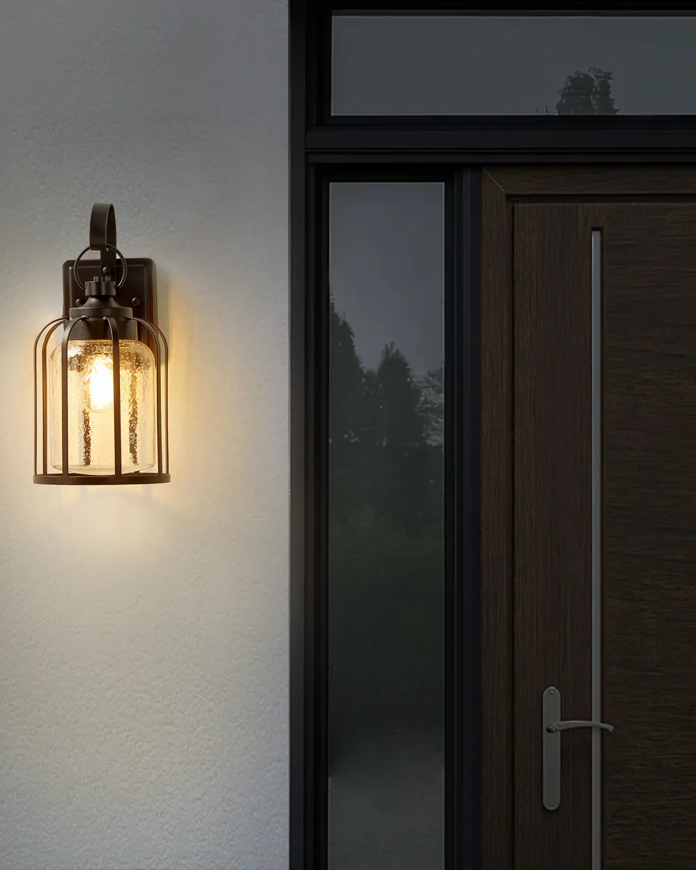 Outdoor Wall Light WOOLER Black