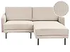 Corner Sofa BREDA Corduroy Beige Left Hand