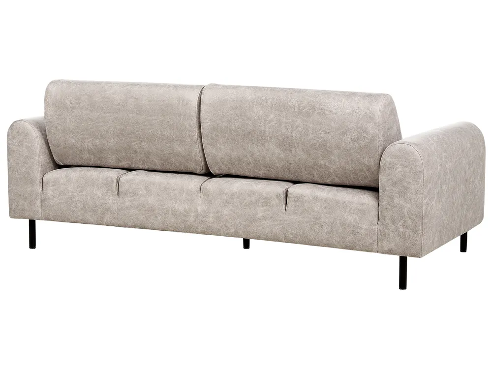 Sofa 3 Seater ASKIM Fabric Light Grey_917611