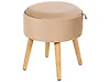 Hocker mit Stauraum NEELY Samtstoff Beige