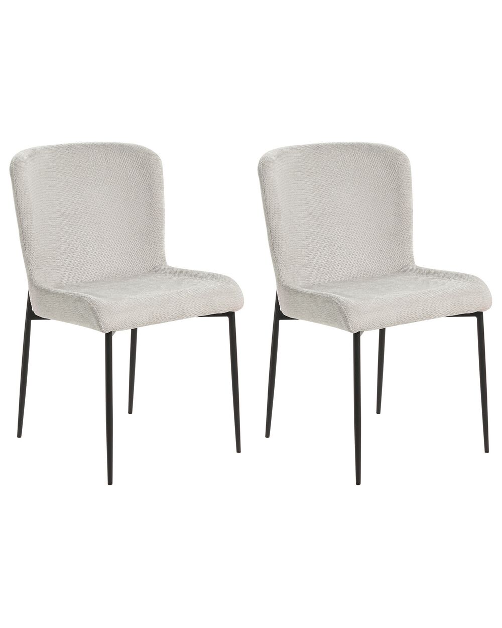 Set van 2 eetkamerstoelen ADA Lichtgrijs