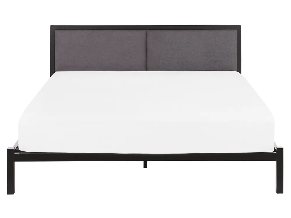 Bed Metal CLAMART 160 x 200 cm (EU King Size) Grey_806558