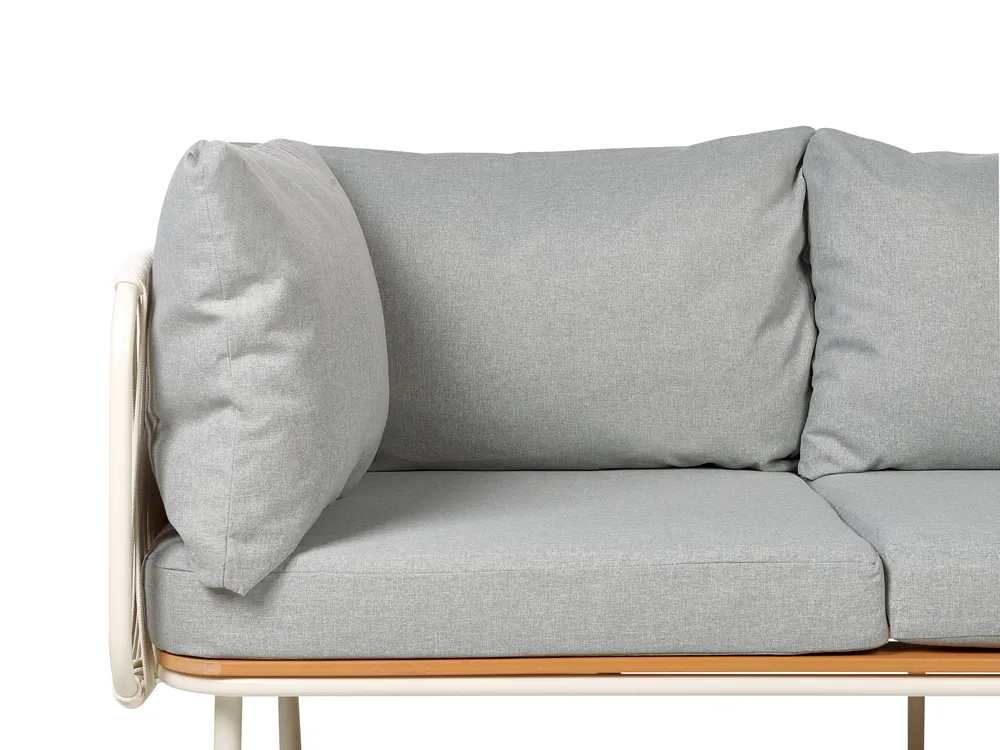 Gartensofa 3-Sitzer SENISE Metall Grau_928062