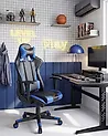 Bürostuhl GAMER Kunstleder Dunkelblau