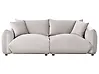 Sofa 3-Sitzer LUVOS Samtstoff Taupe
