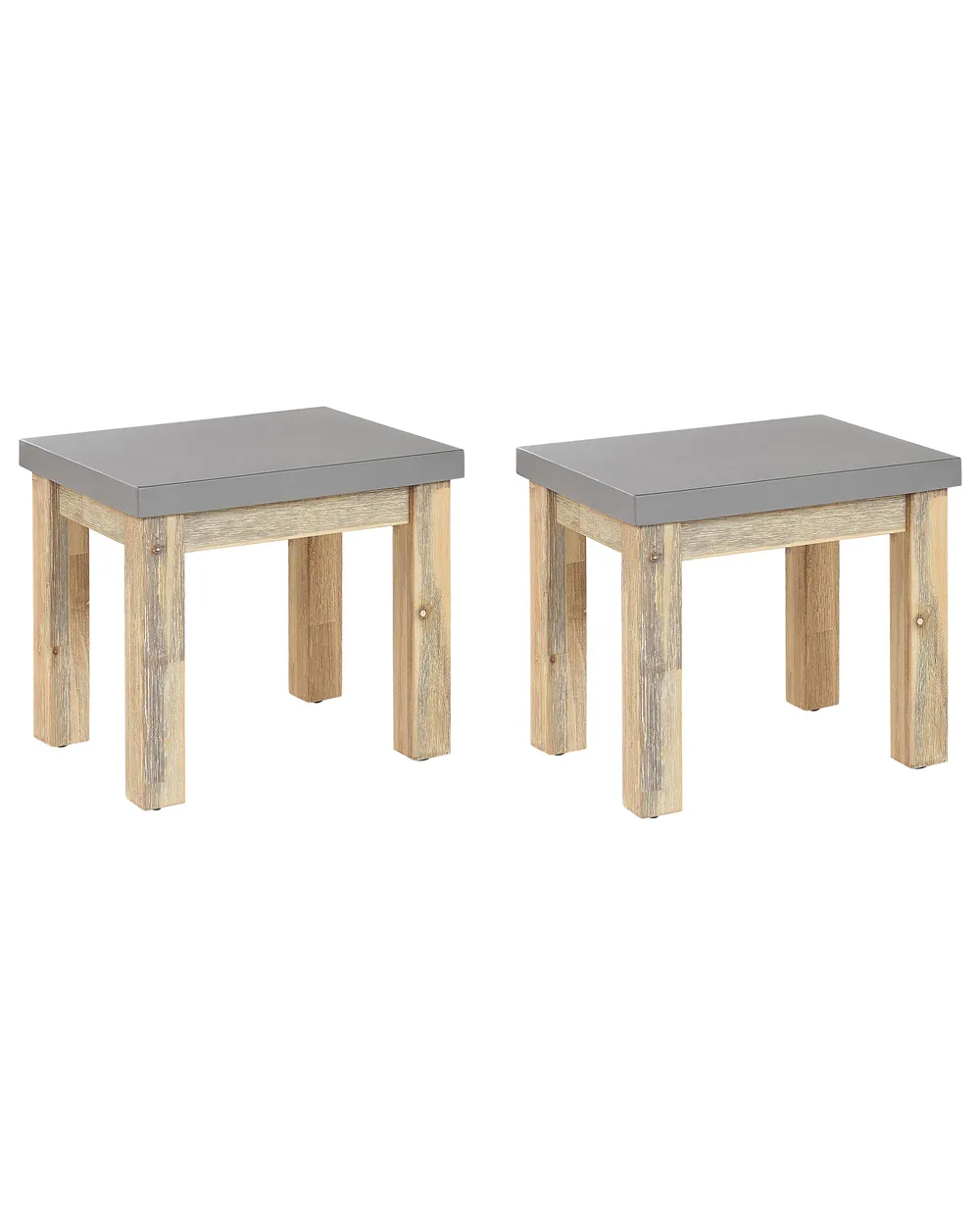 Gartenstuhl 2er Set OSTUNI Beton Grau