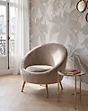 Sessel LANGA Samtstoff Taupe